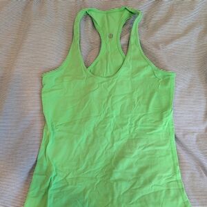 Neon Green Lululemon Cool Racerback Size 8